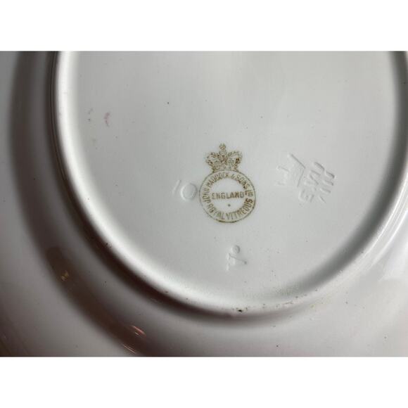 Antique John Maddock and Sons Shamrock Platter|Late 1800s Royal Vitreous England - Picture 6 of 6